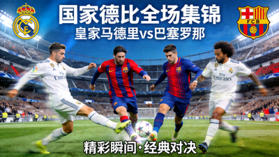皇家马德里对阵巴塞罗那全场集锦封面图，国家德比精彩画面